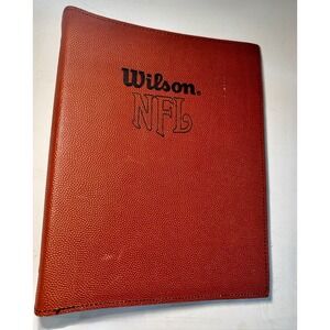 Wilson NFL Vintage Football Binder | Playbook Style Folder Leatherette Red